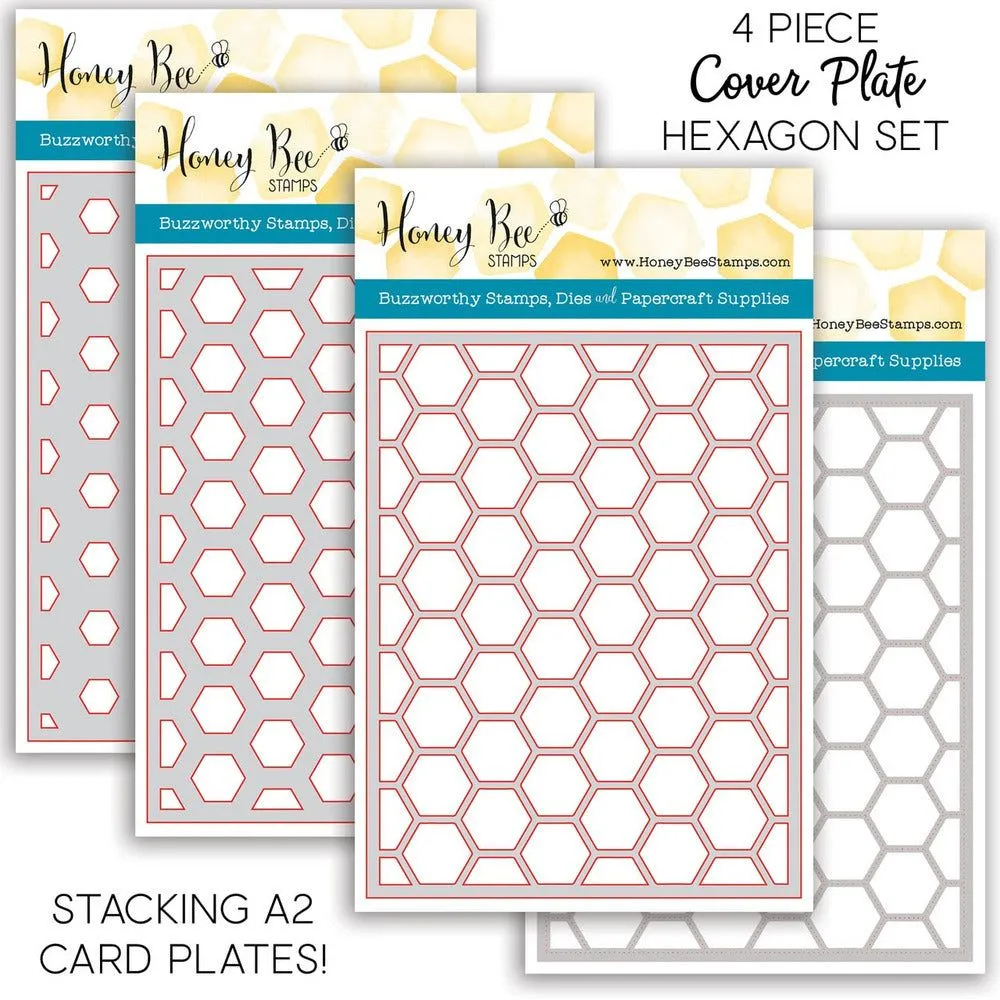 Stacking Hexagon Cover Plates - Set of 4 Honey Cuts