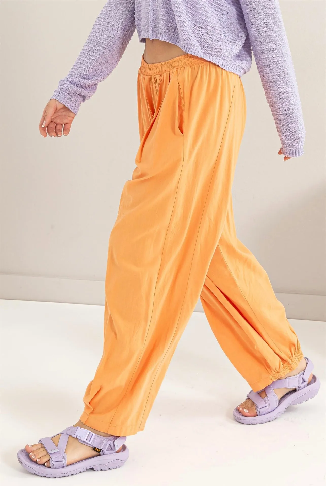 Tangerine Wide Leg Pants