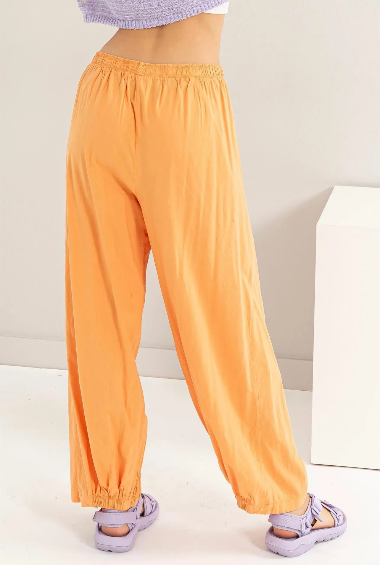 Tangerine Wide Leg Pants