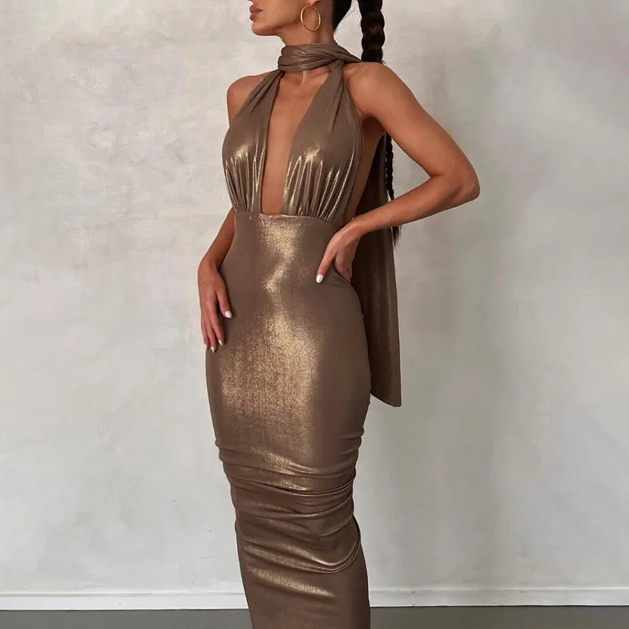 TastyHottie - Grace Backless Back Split Maxi Dress