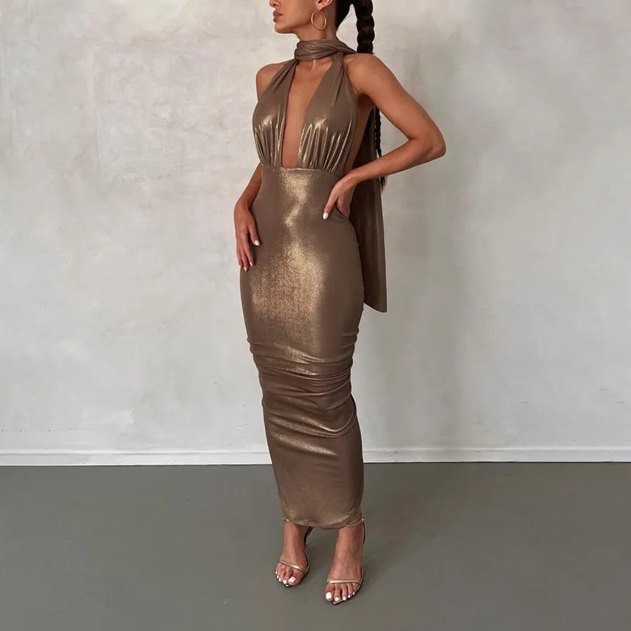 TastyHottie - Grace Backless Back Split Maxi Dress