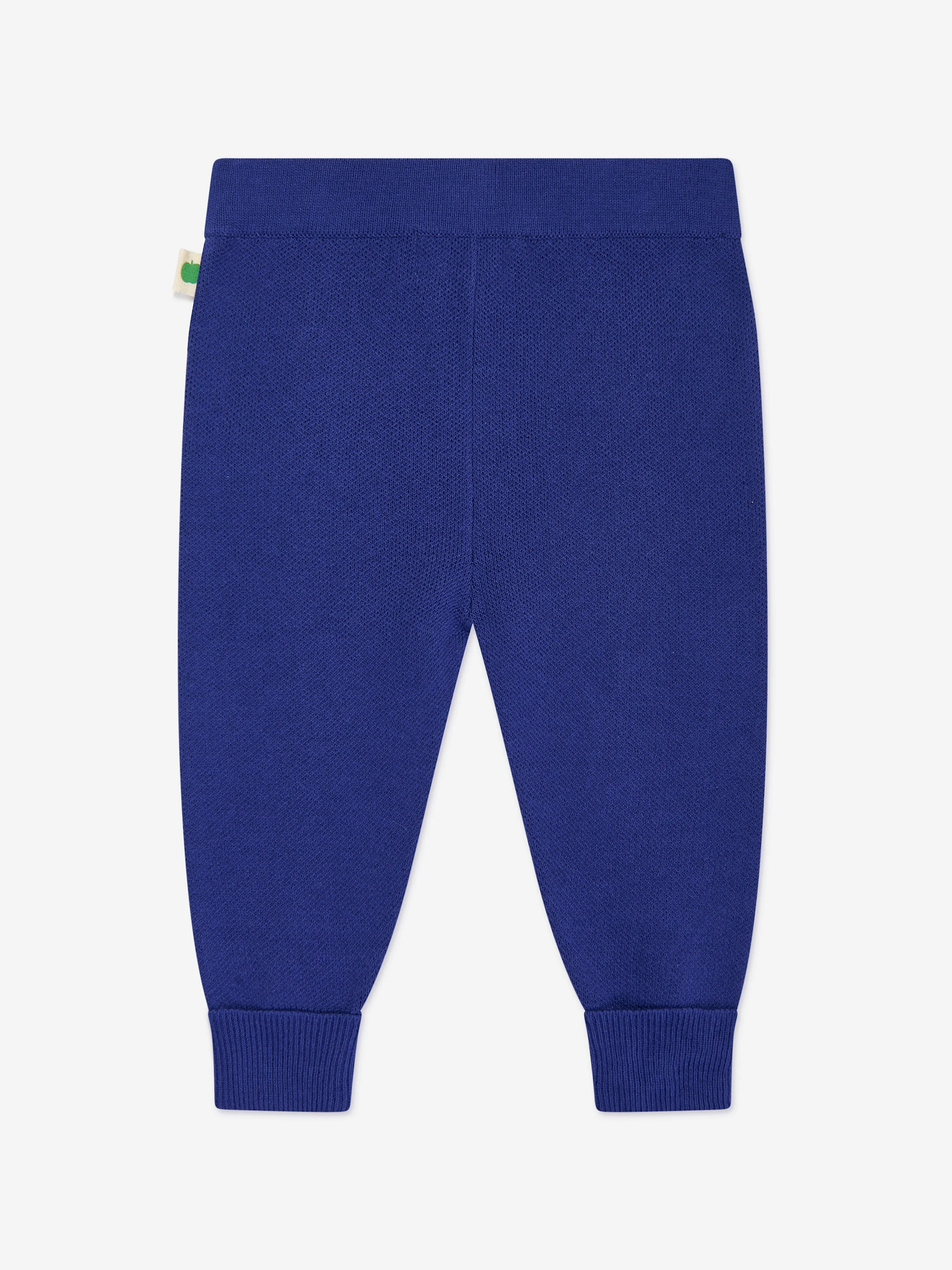 The Bonnie Mob Boys Fern Cabin Knit Joggers in Blue