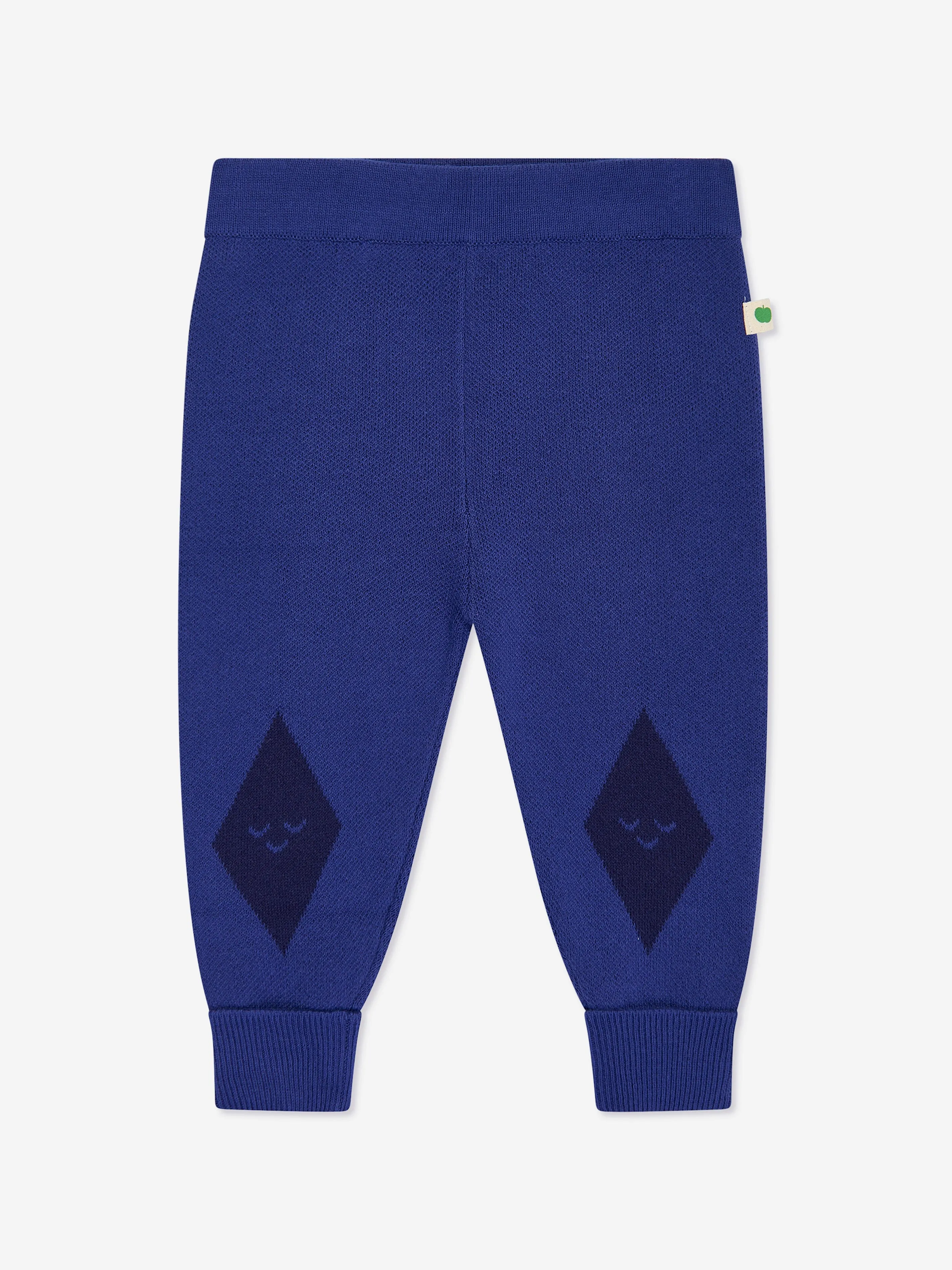 The Bonnie Mob Boys Fern Cabin Knit Joggers in Blue