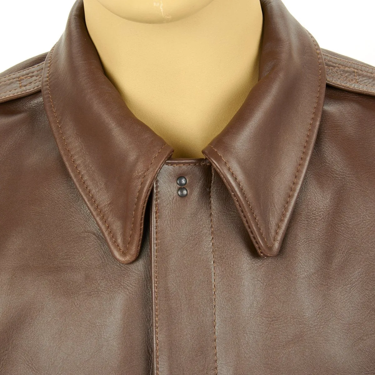 U.S. WWII Army Air Force USAAF Type A-2 Flight Jacket- Genuine Russet Brown Leather