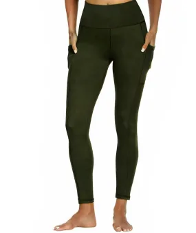 Veronica Fleece Lined Women's Plus-Size Leggings Green Sizes 16 - 26