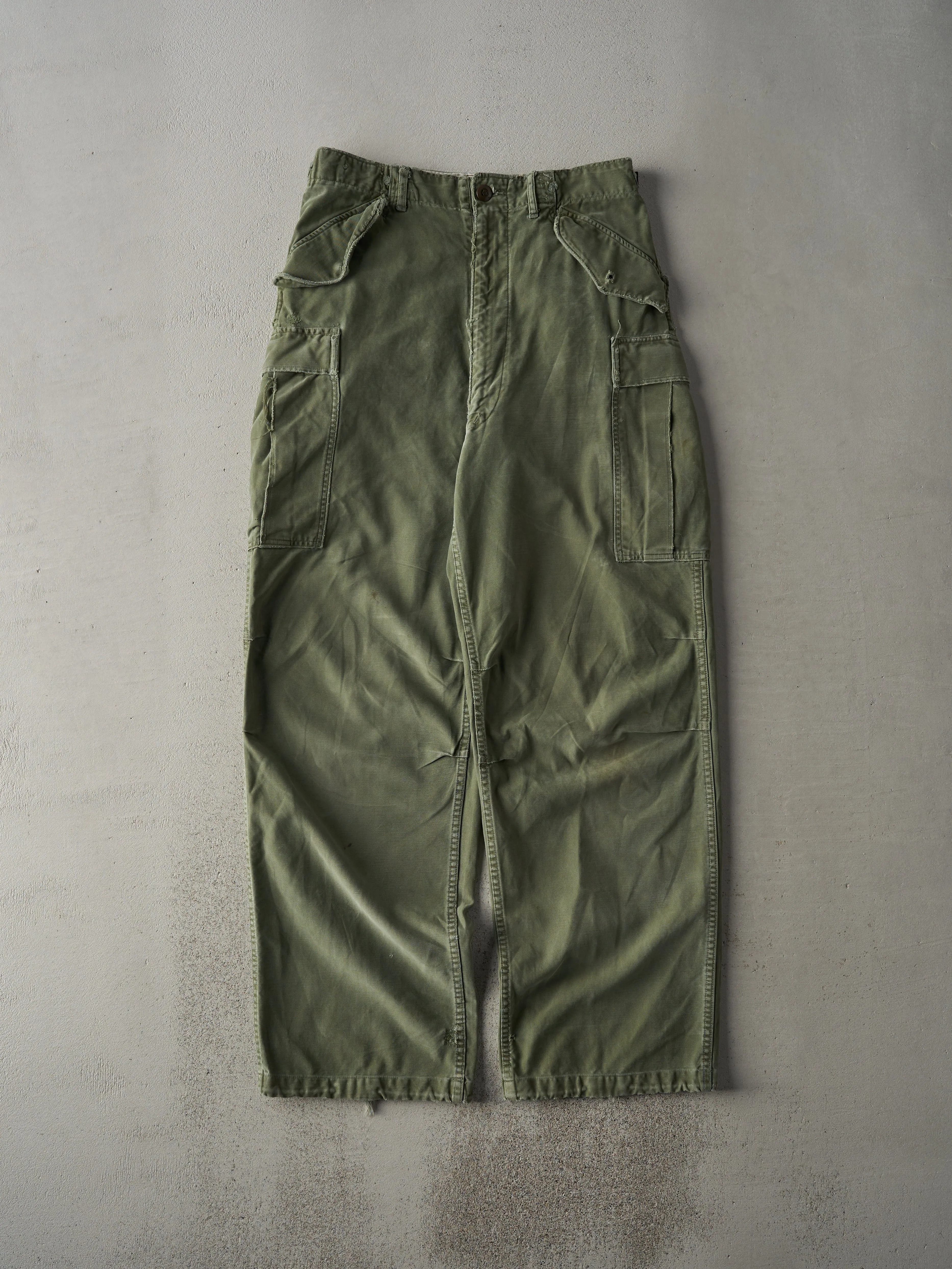 Vintage 50s Army Green Cargo Pants (30x31)