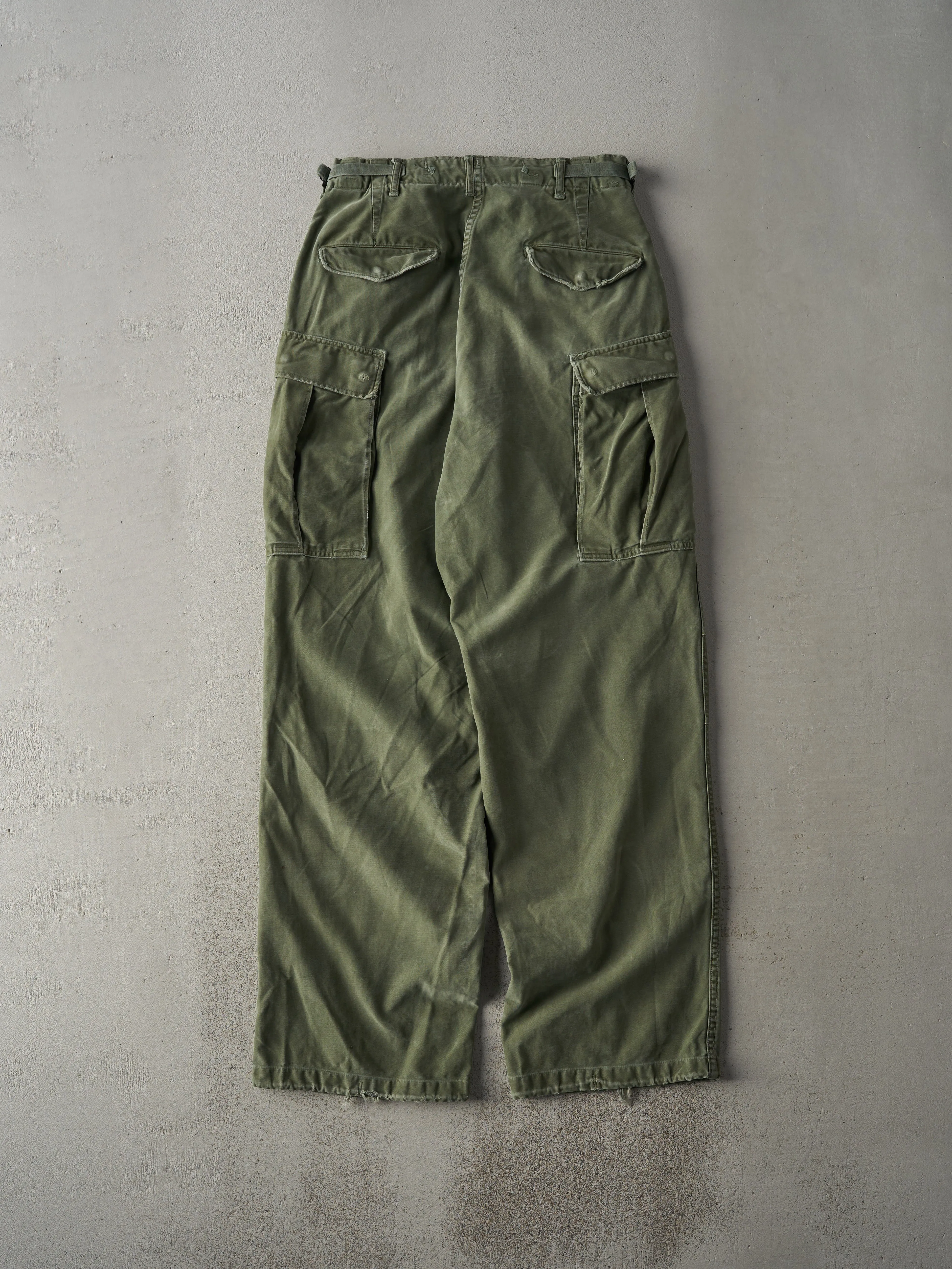 Vintage 50s Army Green Cargo Pants (30x31)