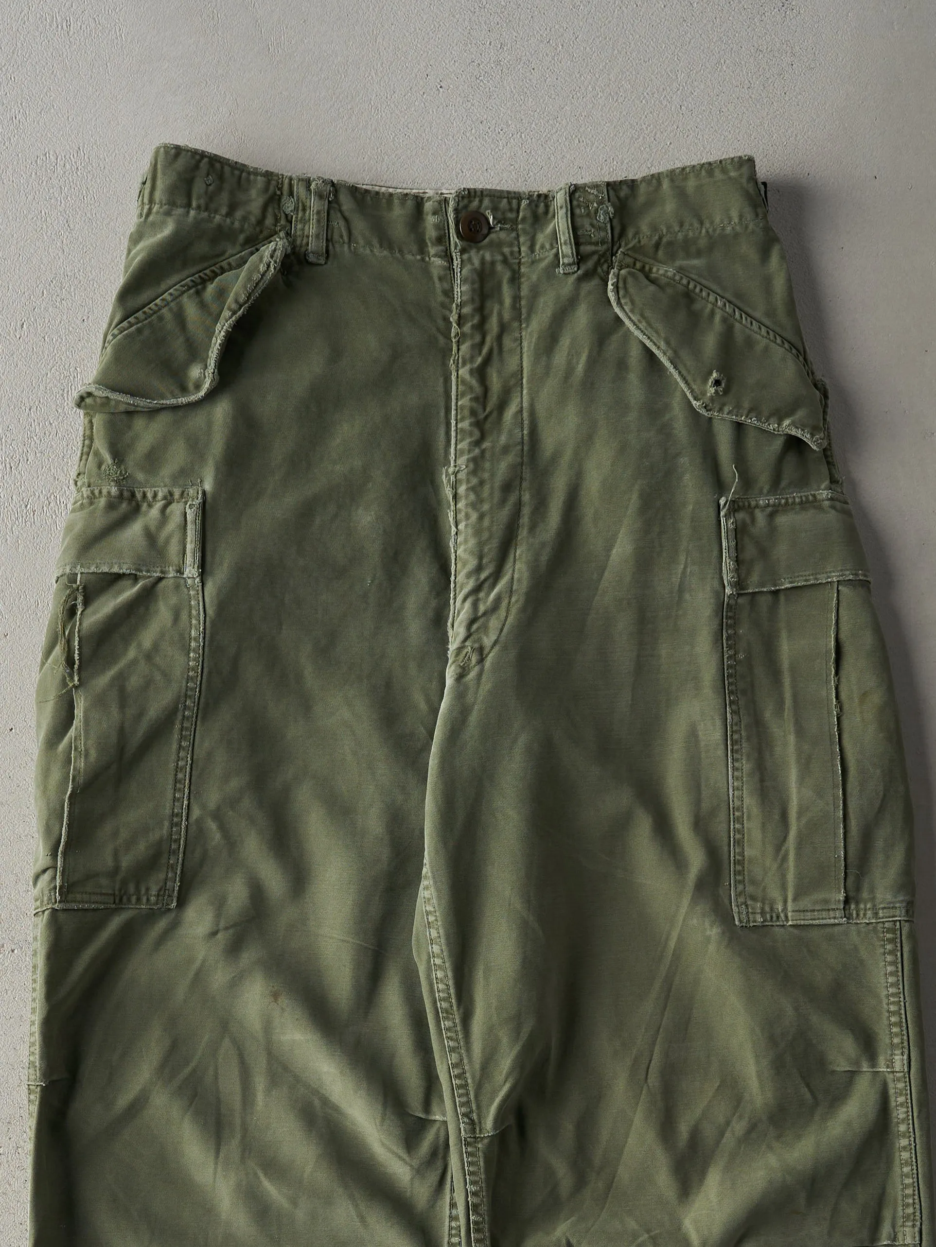 Vintage 50s Army Green Cargo Pants (30x31)