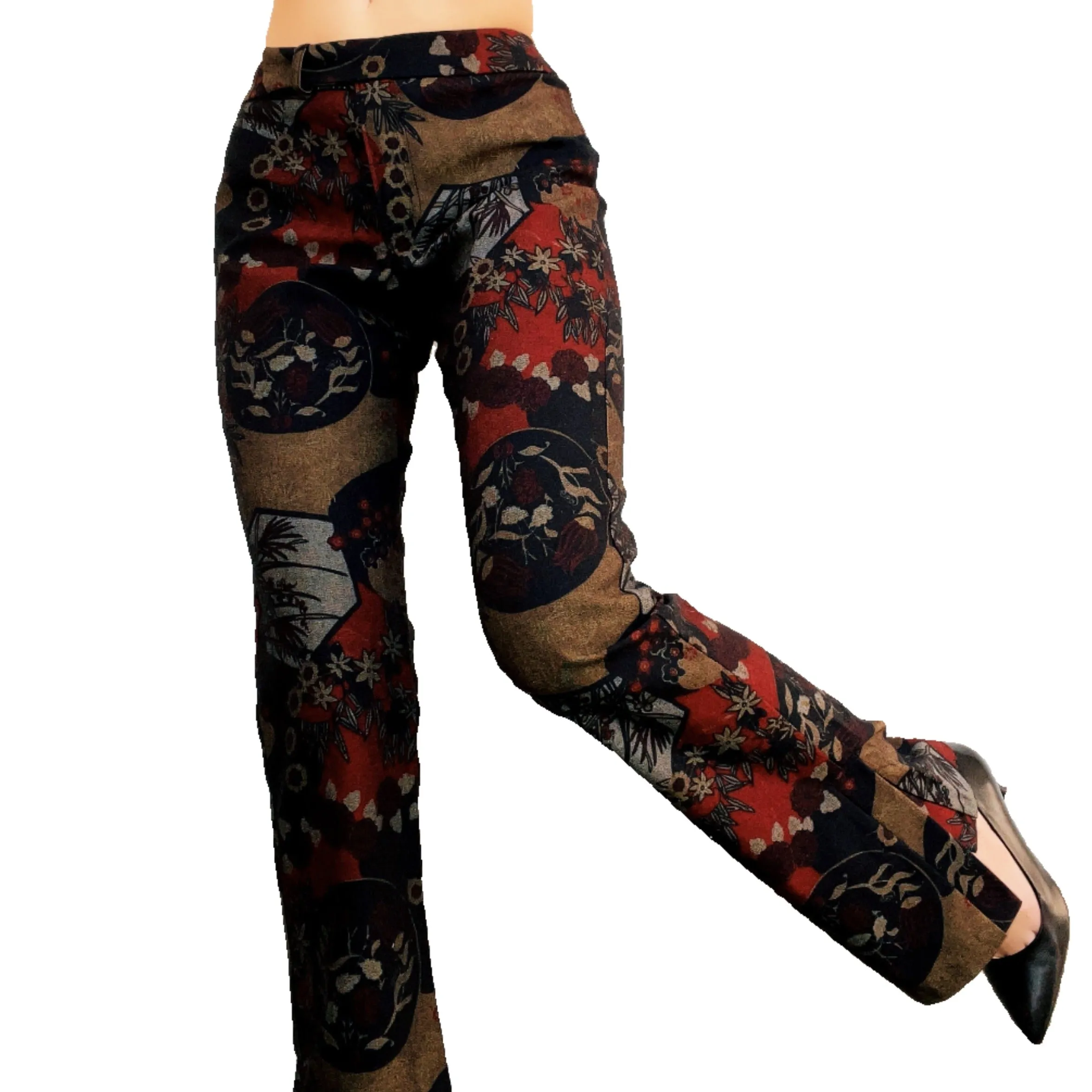 Vintage Dark Floral Pants (S)