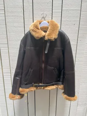 Vintage Greycar RAF Brown Shearling flying  Jacket, Made in England, Chest 46” SOLD