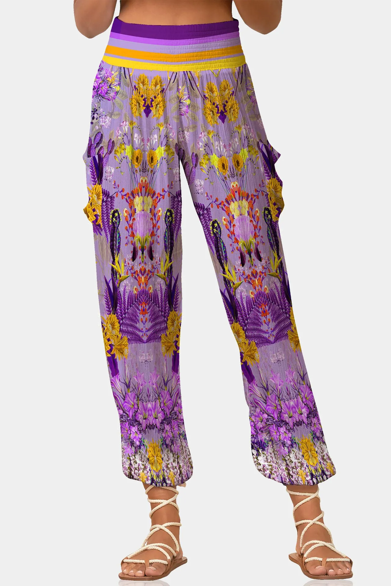 Wide Leg Pants in Purple