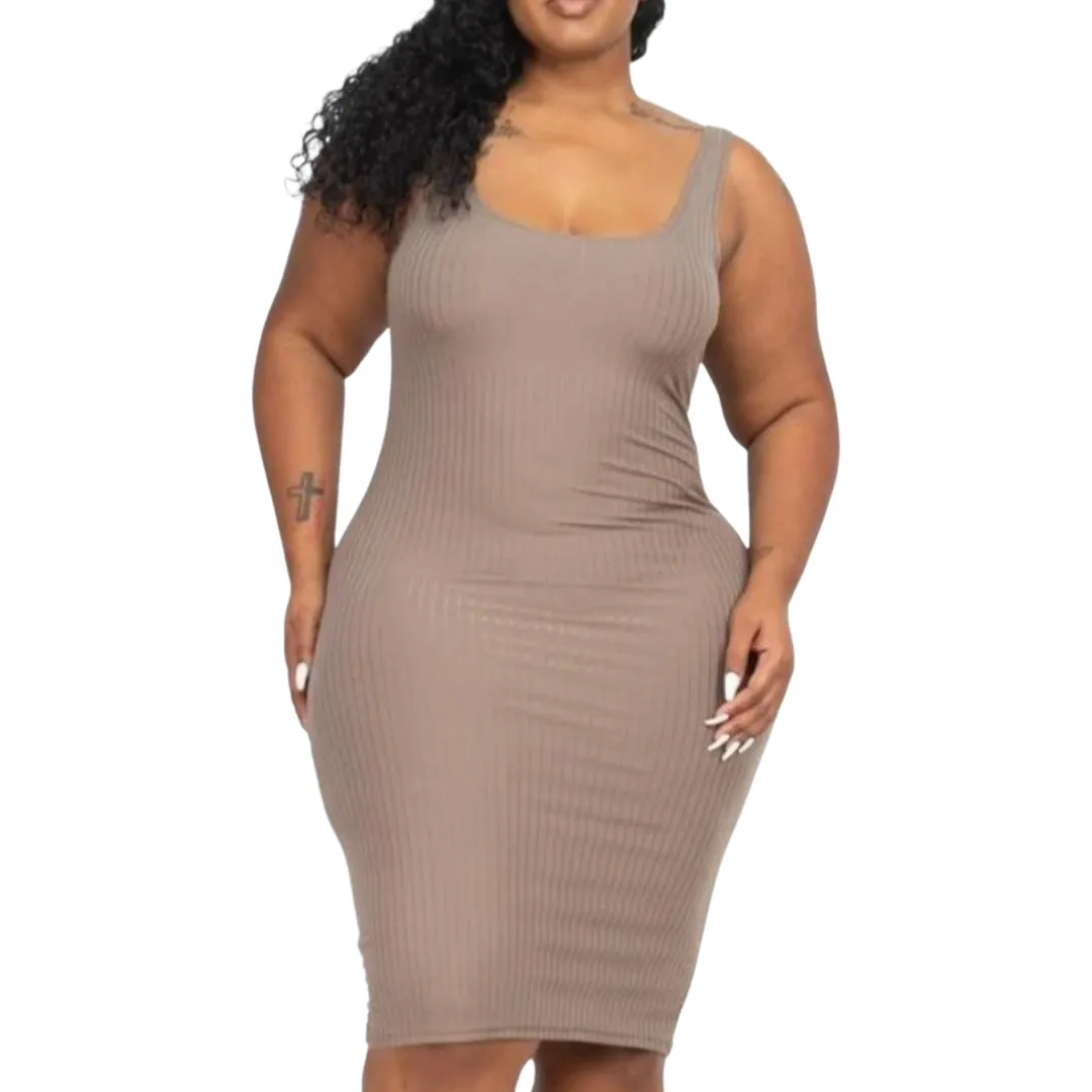 WOMEN SEXY BODYCON PLUS SIZE DRESS