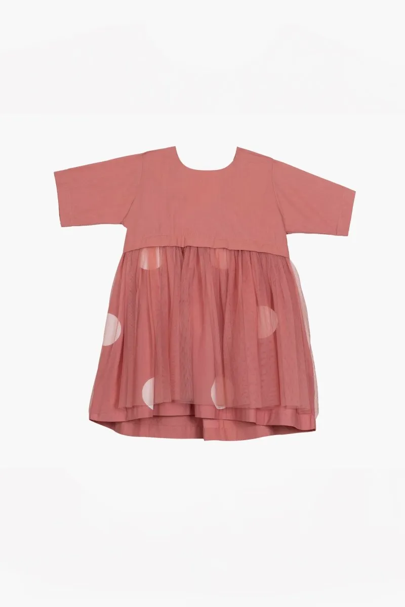 Yoke Dress- Dusty Rose